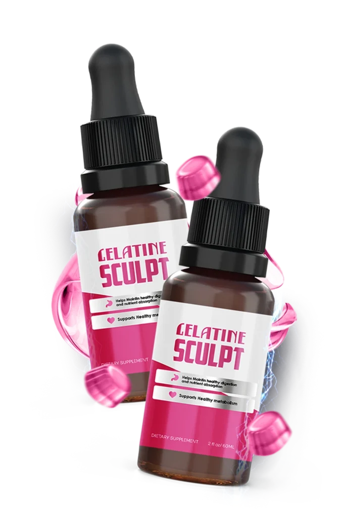 Gelatine Sculpt liquid dropper supplement bottles